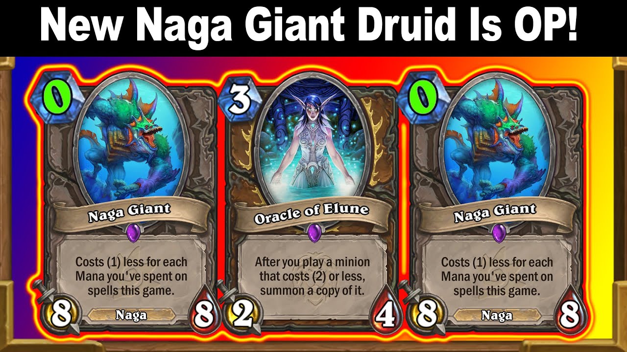 New BROKEN NAGA DRUID BLIZZARD MUST NERF ASAP! Voyage to the Sunken City |  Hearthstone - Hearthstone Decks