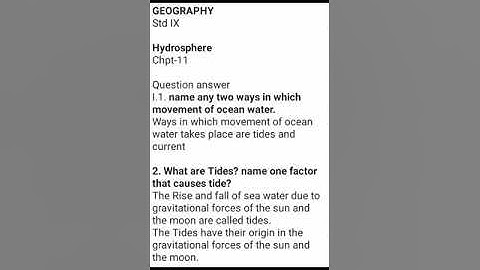 #STD IX Geography##Hydrosphere#chapter-11