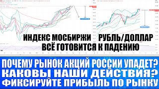 Почему рынок акций России упадёт? Каковы наши действия? Фиксируйте прибыль, пока есть возможность!