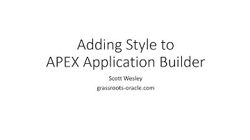 Add extra style to the Oracle APEX application builder