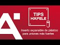 TIPS HÄFELE - Inserto expansible de plástico para uniones más fuertes