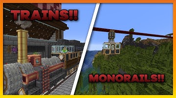 Create Mod: Escalators, Trains, and Hanging Monrails!!
