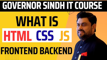HTML CSS & JS | Frontend & Backend for Governor Sindh IT Course #ai #governorsindh #online #viral