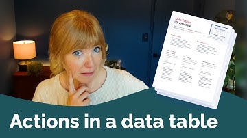 Actions in a data table - do they matter for the experience?