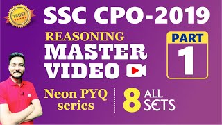 SSC CPO 2023 || SSC CPO 2019 Reasoning All Sets Previous Year Questions with Best Solutions #ssccpo