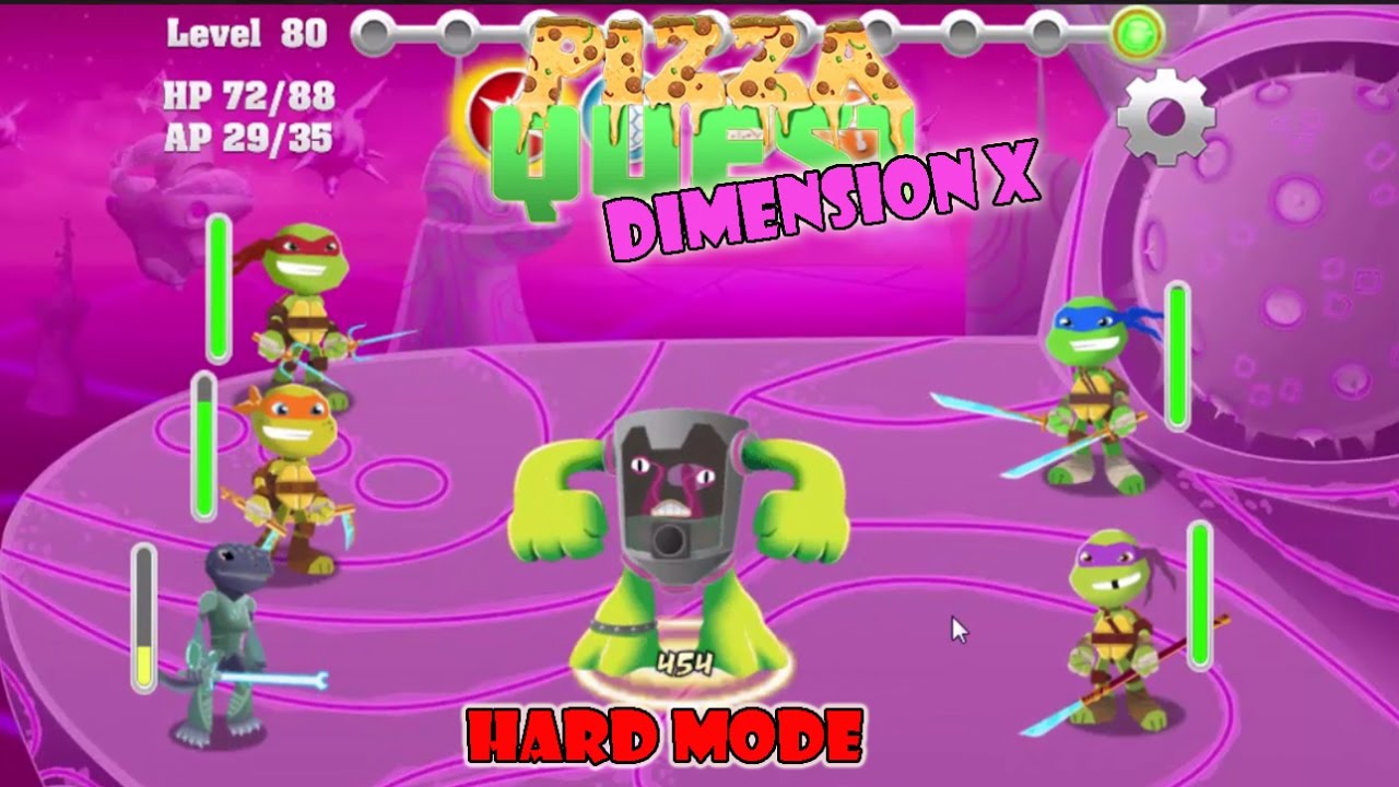 TMNT Pizza Quest Part 11 Dimention X Hard Mode YouTube