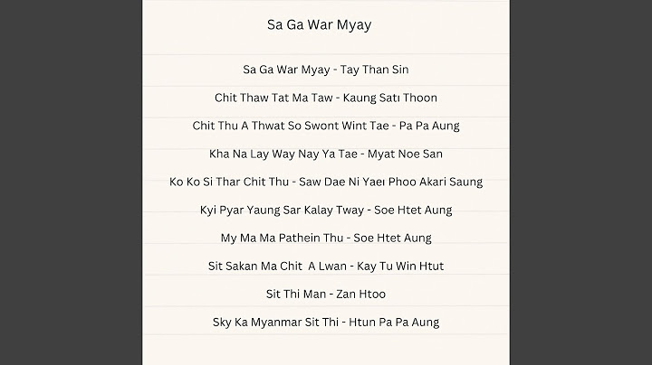 Ko Ko Si Thar Chit Thu