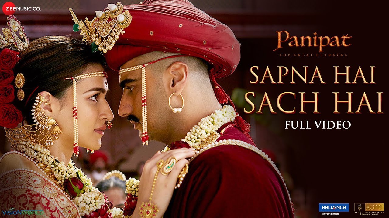Sapna Hai Sach Hai - Full Video | Panipat | Arjun Kapoor & Kriti Sanon | Shreya Ghoshal & Abhay J - YouTube