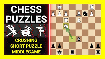 Chess Puzzles to Practice. Themes: Crushing, Short puzzle, Middlegame. Learn Chess