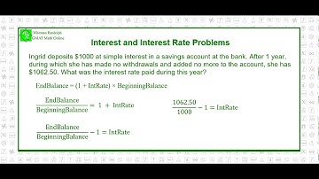 GMAT Word Problems:   Interest and Interest Rates