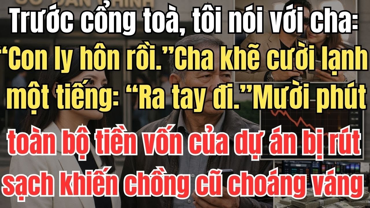 Trước cổng Sở Dân chính, tôi nói với cha: “Con ly hôn rồi.”Cha khẽ cười lạnh một tiếng: “Ra tay đi.”