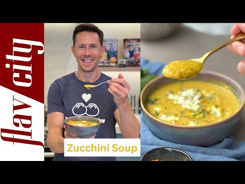 Video: Zucchini soup with turmeric and black pepper. Tasty recipe