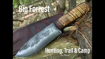 Big Forrest - Hunting - Trail & Camp - Curly Maple - Antiqued Leather - In Hand