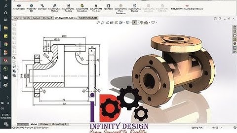 Flange Tee using solidworks