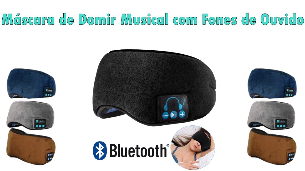 Máscara Para Dormir Com Fones De Ouvido Bluetooth Embutidos