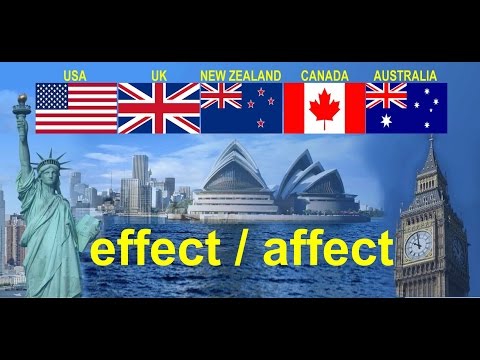 Разница: effect / affect