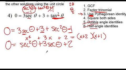 13.5: Solve trig equations using Pythagorean identities