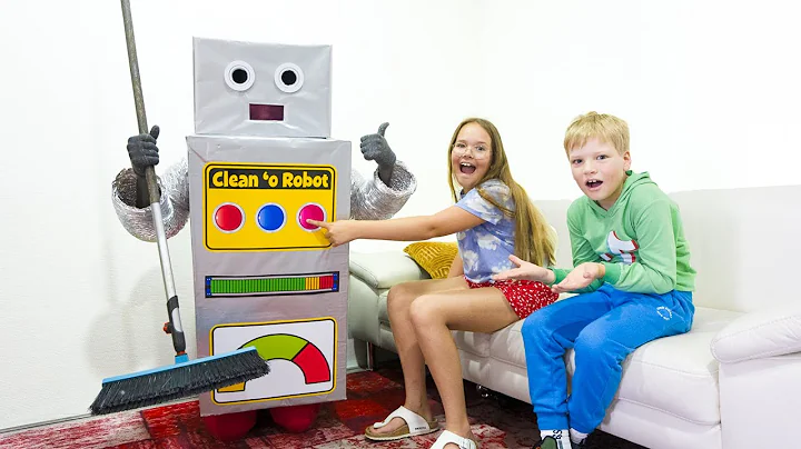 Avelina and Akim build a cleaning robot, Amelia he...