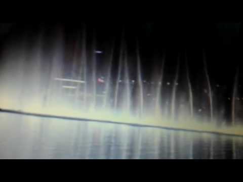 دبي/نافوره دبي علي النشيد الوطني السعودي