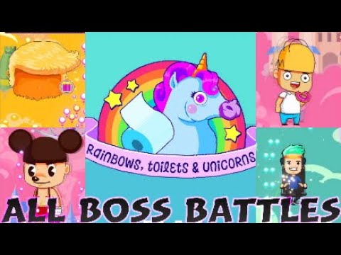 RAINBOWS, TOILETS, & UNICORNS, All Boss Battles, Ps4 PrO