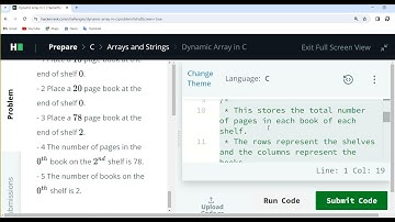 Hackerrank on c with dynamic array part 1