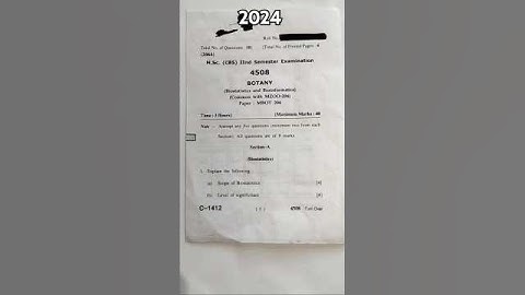 Msc zoology HPU 2nd semester Pyq  Biostatistics and Bioinformatics #exam #hpu #education #msc #study