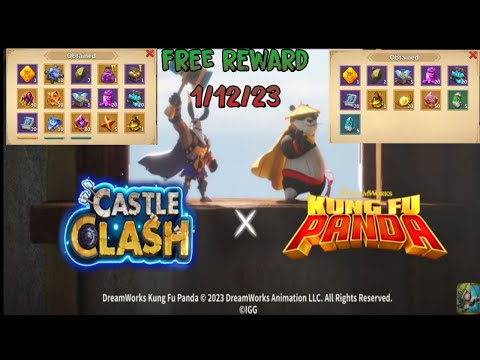 CASTLECLASH X KUNGFU PANDA |FREE REWARD 1/12/23| quà miễn phí đầu tháng 12