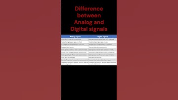 Difference b/w analog and digital signals