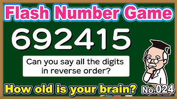 【No.024】Flash Number Games🧠 BRAIN TRAINING 💪 | Less than 20% correct in the 60s!?【9 Questions】