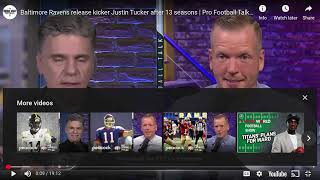 REVIEW OF JUSTIN TUCKER BEING RELEASED FROM THE RAVENS
