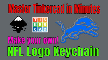 Make ANY NFL Keychain! Inkscape & Tinkercad Detroit Lions Simple Steps