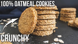 Super Easy Crunchy Oatmeal Cookies (with Olive Oil)