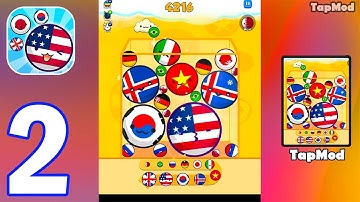 Country Ball: Mix Ball Drop - Gameplay Walkthrough Part 2 Countryballs Drop Ball Merge (iOS, Android