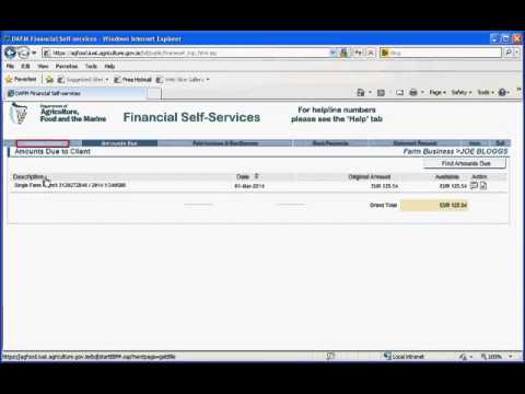 DAFM Agfood Financial Self Service(FSS) Help Video