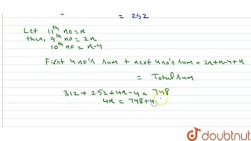 The average of eleven numbers is 68. The average of the first four numbers is 78 and that of the...
