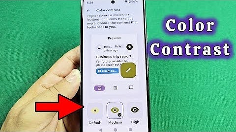 Display Color Contrast Pixel Android 15 display settings