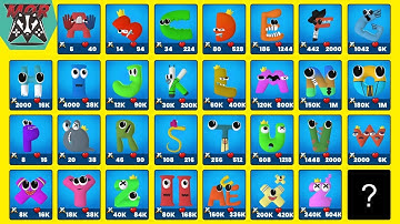 Max Level ABCDEFGHIJKLMNOPQRSTUVWXYZ Alphabet Symbol Lore | Merge Master: Alphabet Monster