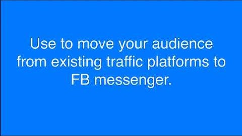 ManyChat 3 - 6. Messenger Ref URL Growth Tool