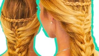 MERMAID BRAID / ПЛЕТЕНИЕ объёмной КОСЫ для тонких волос(Hi there! Join me on my: YouTube channel: http://www.youtube.com/user/PolinaRepik ..., 2012-10-17T01:26:10.000Z)