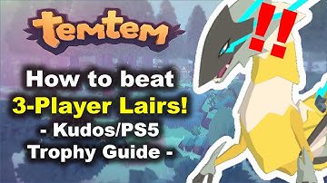 Temtem Lair Guide - How to beat 3-Player Lairs & get the Kudos/PS5 Trophy! - Elite Lair Explorer