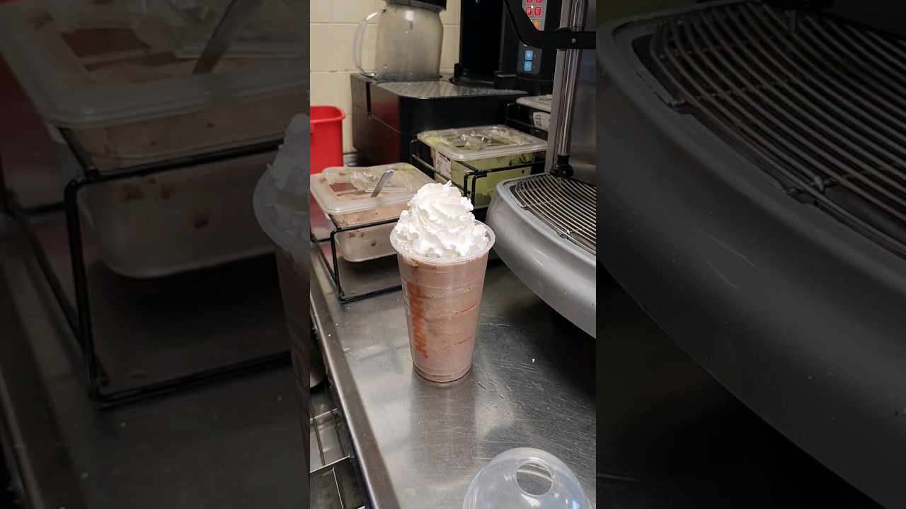 DUNKIN FROZEN CHOCOLATE WITH WHIPPED CREAM  ! 