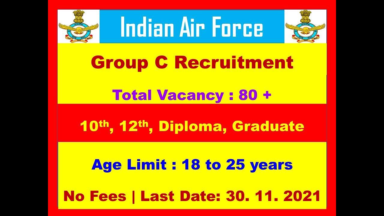 Indian Air Force Recruitment | CEntral Govt. Job in Tamilnadu | Group C | Direct Recruitment