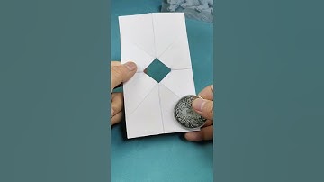 What an amazing test, can a coin pass through paper?#iqproject #iqtest #iqtime #puzzle #amazingiq