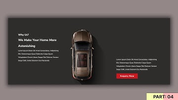 How to create About Us section Using HTML CSS | Car buying and selling website | Part 04