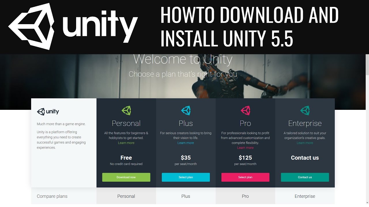 How to Download and Install Unity 5.5 (2017) - YouTube
