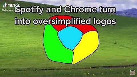 Oversimplified logos-Google chrome and Spotify