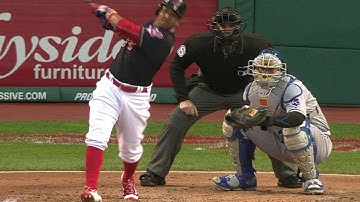 KC@CLE: Ramirez blows the game open with a double