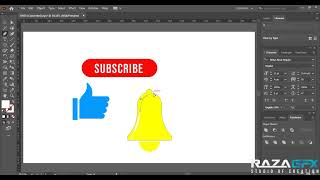 Full How to Make Subscribe Button on Adobe Illustrator/No Copyright News