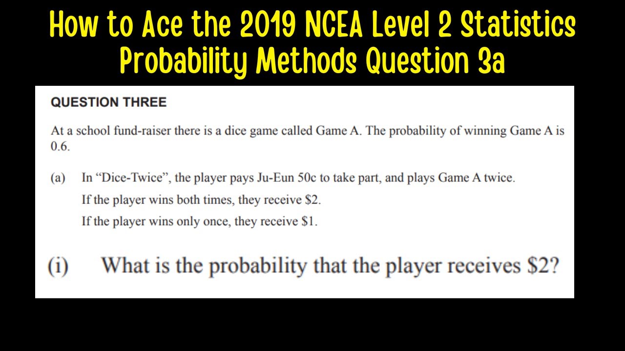 How to Ace the 2019 NCEA Level 2 Probability Methods Question Q3a - YouTube
