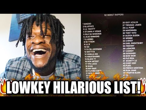 Top 50 Worst Rappers List Reaction Youtube